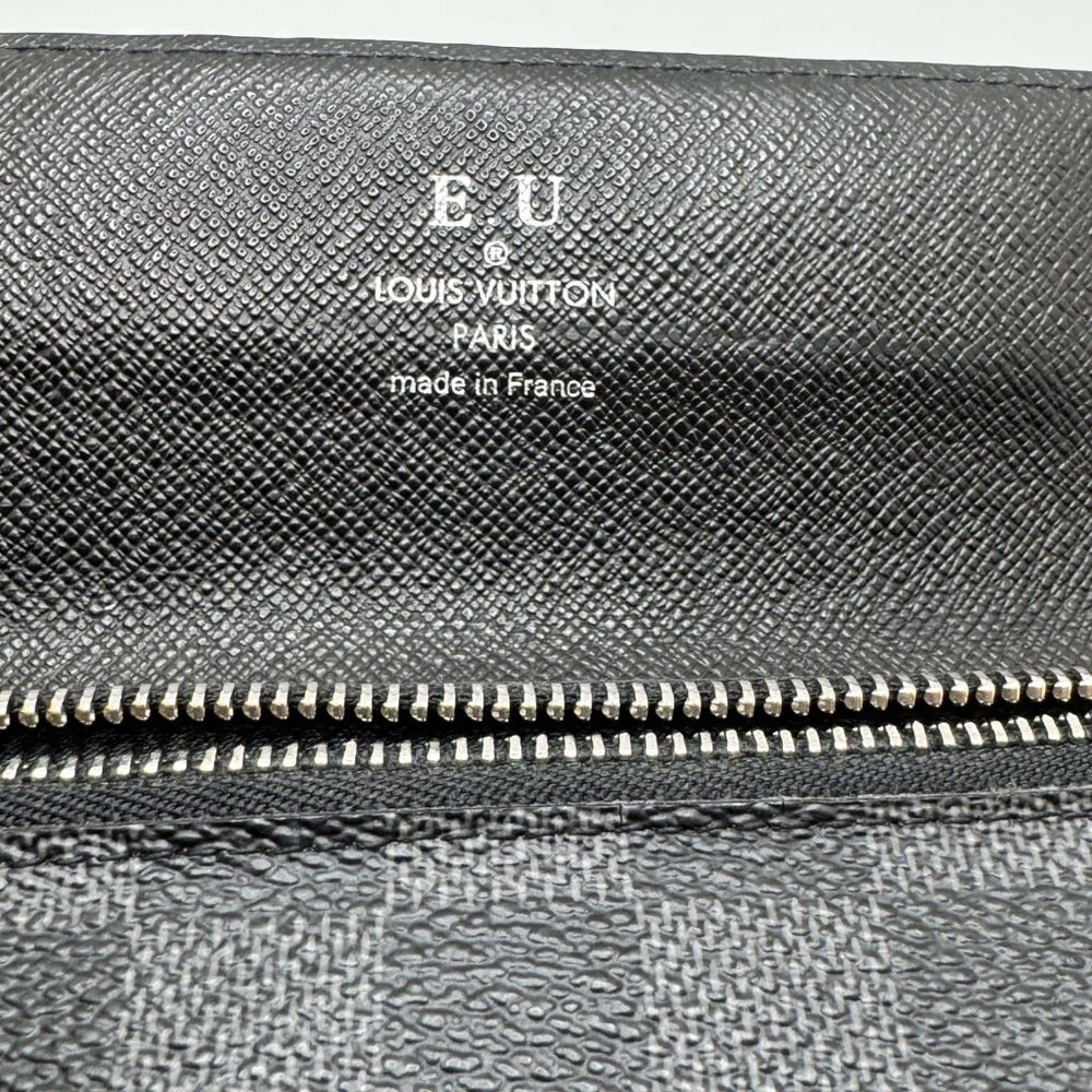 Louis Vuitton Black Checkered Wallet with Silver Chain - Picture 9 of 16